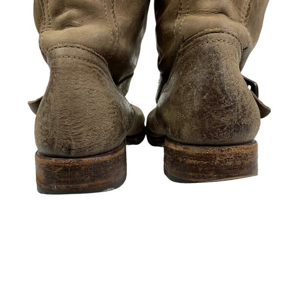 Frye Veronica Slouch Tall Boots Buckle Brown Distressed Boots Women's Size 8.5 - Picture 6 of 12